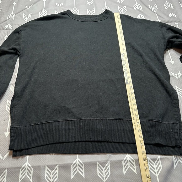 Aerie Oversized Men's Sweater Sz L Crew Neck Pull‎ On Long Sleeves Black - Picture 4 of 9